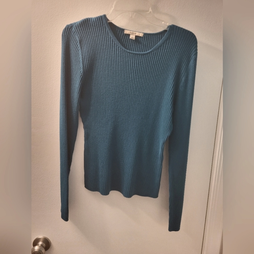 Turquoise large merona long sleeve top